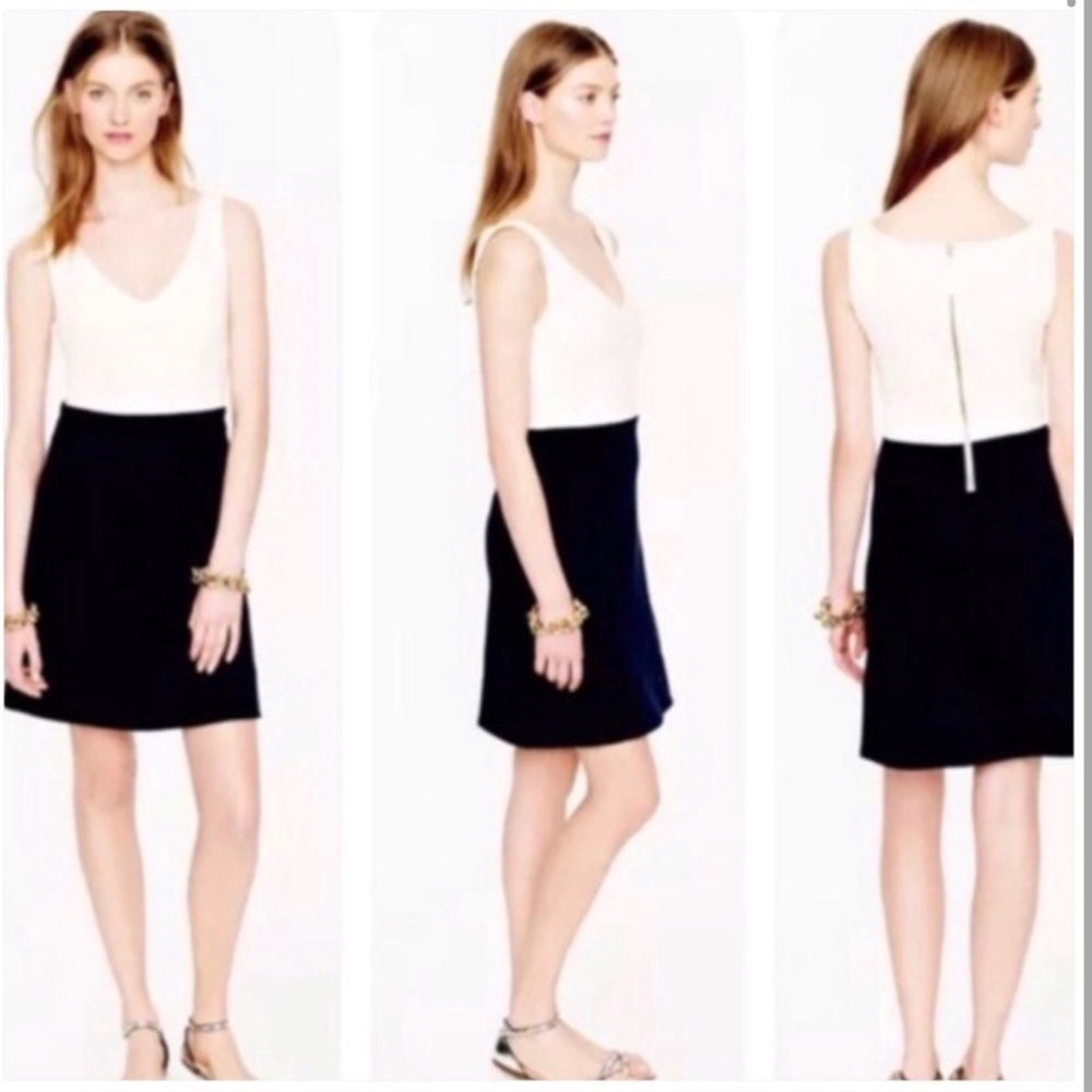 J CREW COLORBLOCK PONTE V-NECK DRESS - Picture 2 of 7